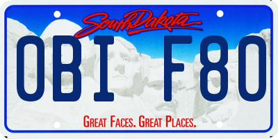 SD license plate 0BIF80
