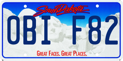 SD license plate 0BIF82