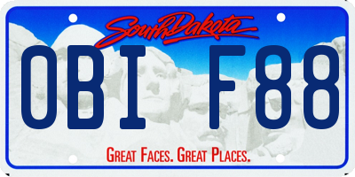 SD license plate 0BIF88