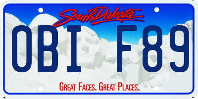 SD license plate 0BIF89