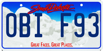 SD license plate 0BIF93