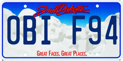 SD license plate 0BIF94