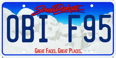 SD license plate 0BIF95