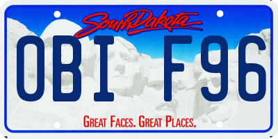 SD license plate 0BIF96