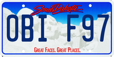 SD license plate 0BIF97