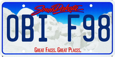 SD license plate 0BIF98