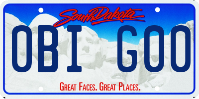 SD license plate 0BIG00