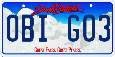 SD license plate 0BIG03