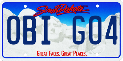 SD license plate 0BIG04