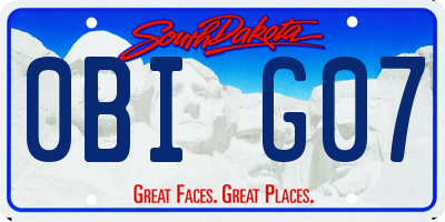 SD license plate 0BIG07