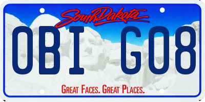 SD license plate 0BIG08