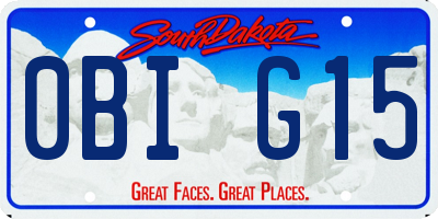 SD license plate 0BIG15