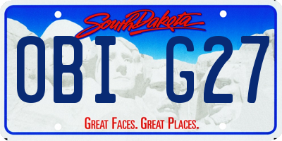SD license plate 0BIG27