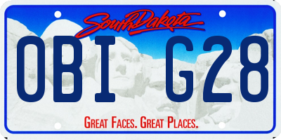 SD license plate 0BIG28