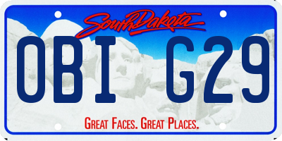 SD license plate 0BIG29