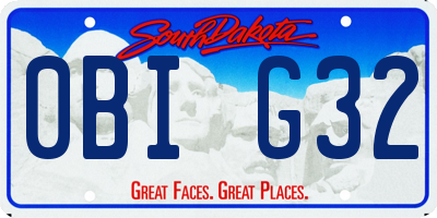 SD license plate 0BIG32