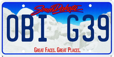 SD license plate 0BIG39