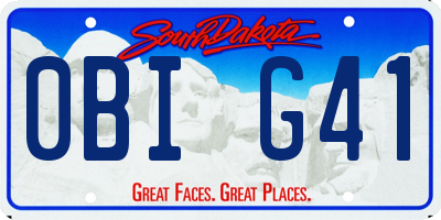 SD license plate 0BIG41