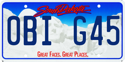 SD license plate 0BIG45