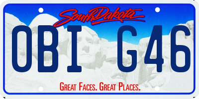 SD license plate 0BIG46