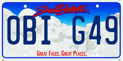 SD license plate 0BIG49
