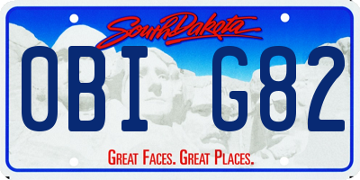 SD license plate 0BIG82