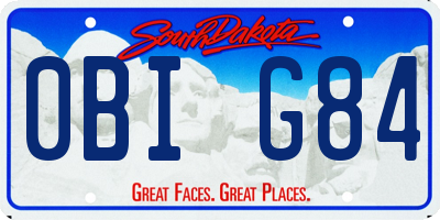 SD license plate 0BIG84