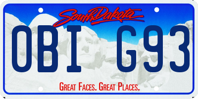 SD license plate 0BIG93