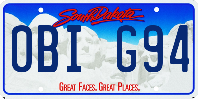 SD license plate 0BIG94