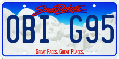 SD license plate 0BIG95