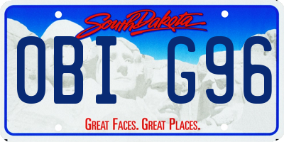 SD license plate 0BIG96