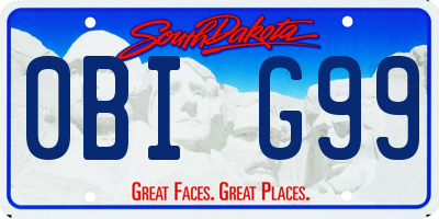 SD license plate 0BIG99