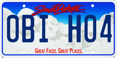 SD license plate 0BIH04