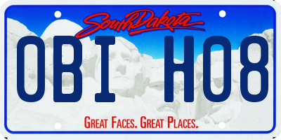 SD license plate 0BIH08