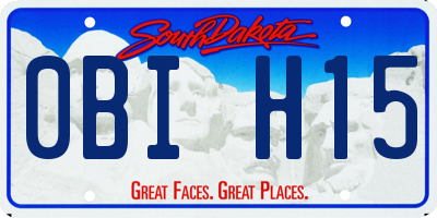 SD license plate 0BIH15