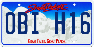SD license plate 0BIH16
