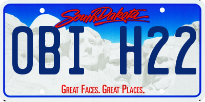 SD license plate 0BIH22
