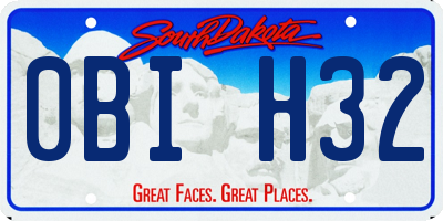 SD license plate 0BIH32