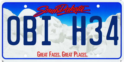 SD license plate 0BIH34