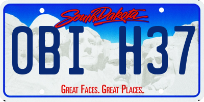 SD license plate 0BIH37