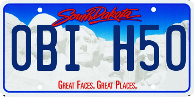 SD license plate 0BIH50