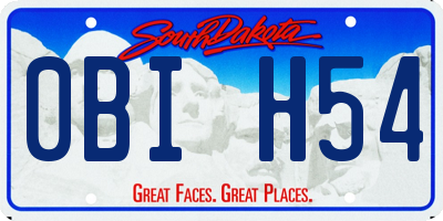 SD license plate 0BIH54