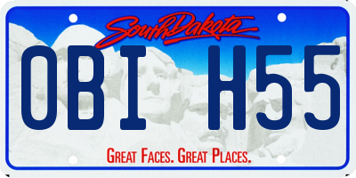 SD license plate 0BIH55