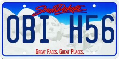 SD license plate 0BIH56