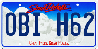 SD license plate 0BIH62