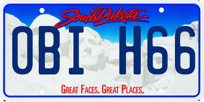 SD license plate 0BIH66