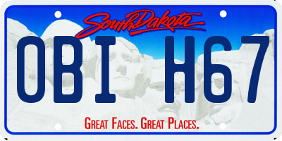SD license plate 0BIH67