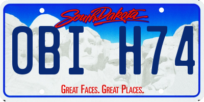 SD license plate 0BIH74