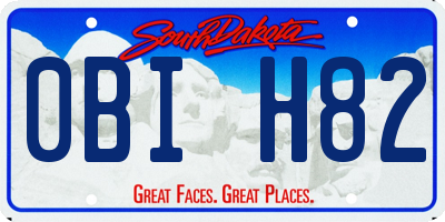 SD license plate 0BIH82