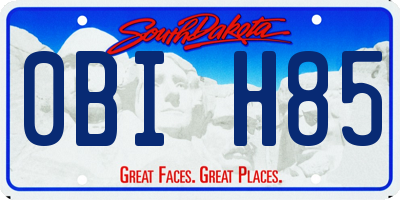 SD license plate 0BIH85